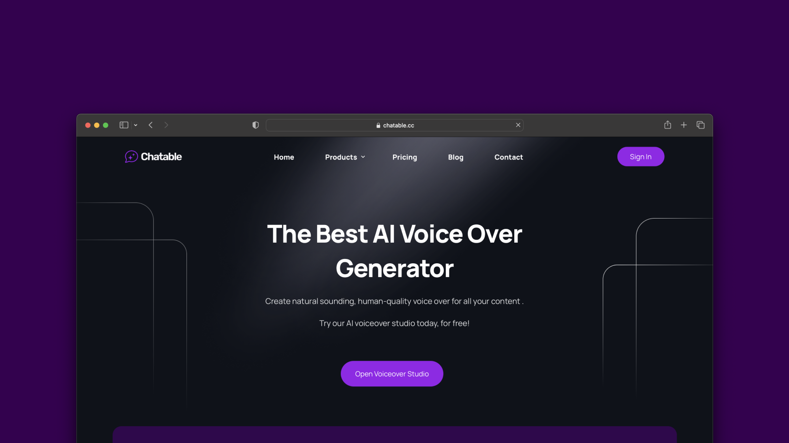 The Best AI Voice Over Generator Tool - Chatable AI